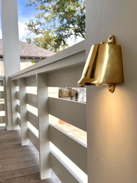 Holt ~ Solid Brass Outdoor & Bathroom Mast Down Wall Light | 5 Inch