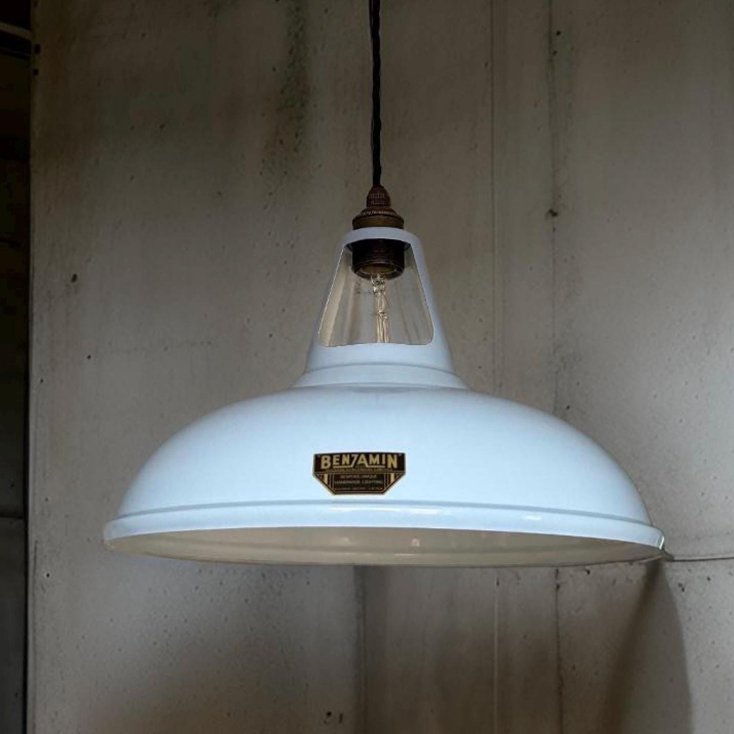 Cawston XL ~ Light Sky Blue Slotted Lampshade Pendant Set Light *Worn* ~ 14 Inch