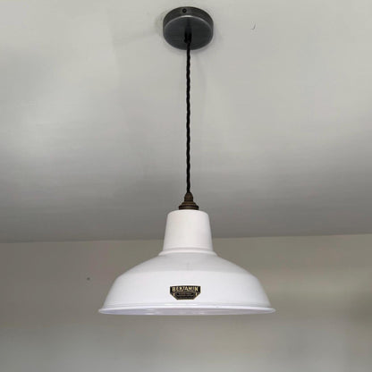 Filby ~ Original White RLM Reflector Lampshade Pendant Set Light ~ 12.5 Inch