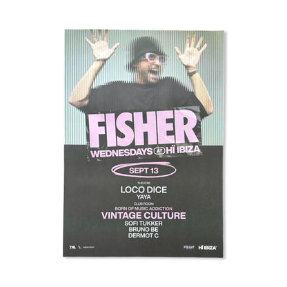 Fisher ~ Genuine Ibiza Framed Dj Artwork | Hi Ibiza | Luxury Black Frame