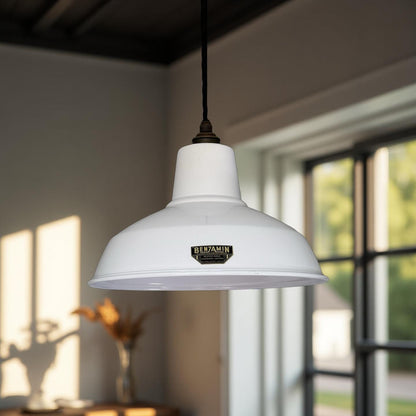 Filby ~ Original White RLM Reflector Lampshade Pendant Set Light ~ 12.5 Inch
