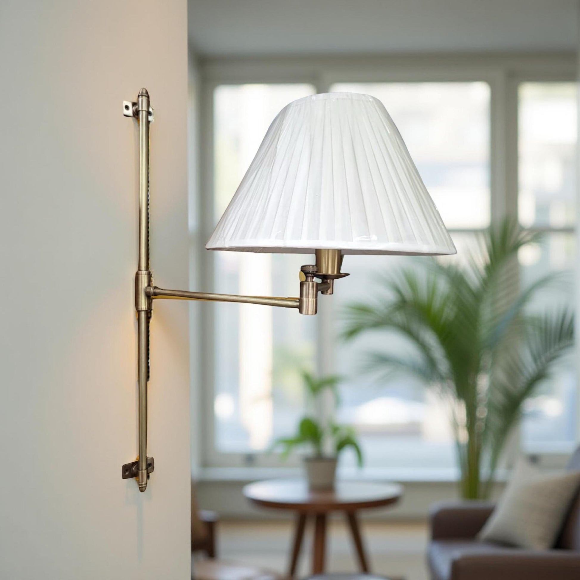 Solid Antique Brass Wall Sconce Industrial Vintage Light | Dining Room | Kitchen Table