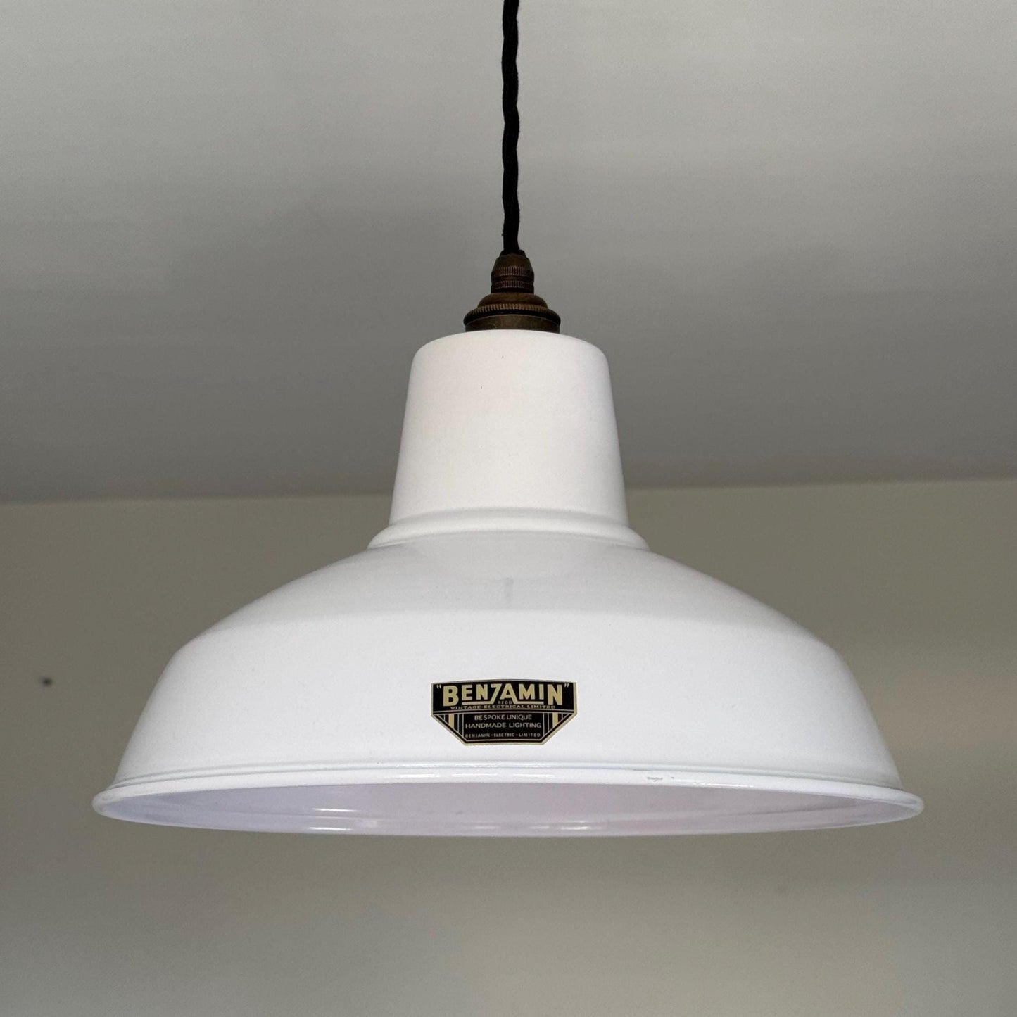 Filby ~ Original White RLM Reflector Lampshade Pendant Set Light ~ 12.5 Inch