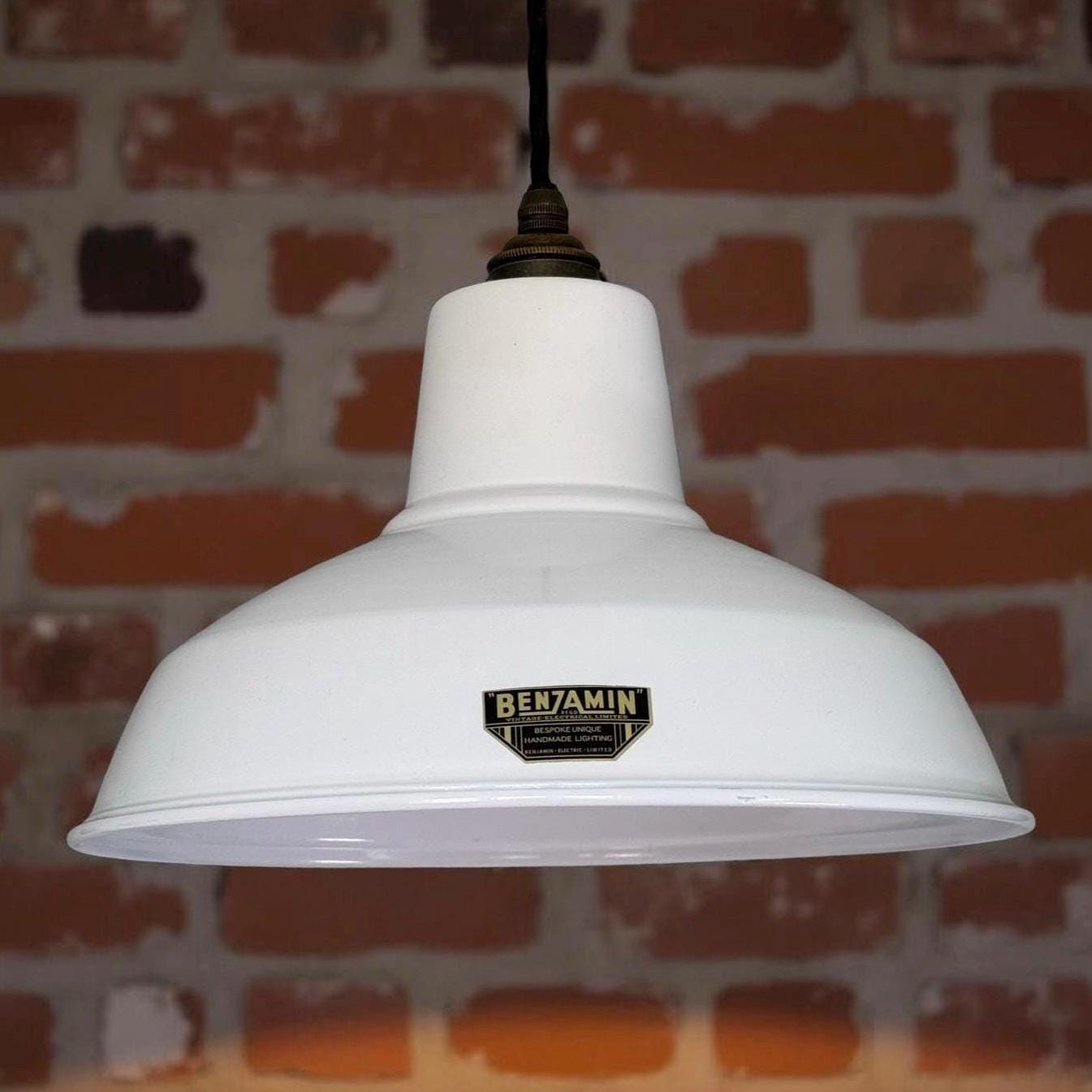 Filby ~ Original White RLM Reflector Lampshade Pendant Set Light ~ 12.5 Inch
