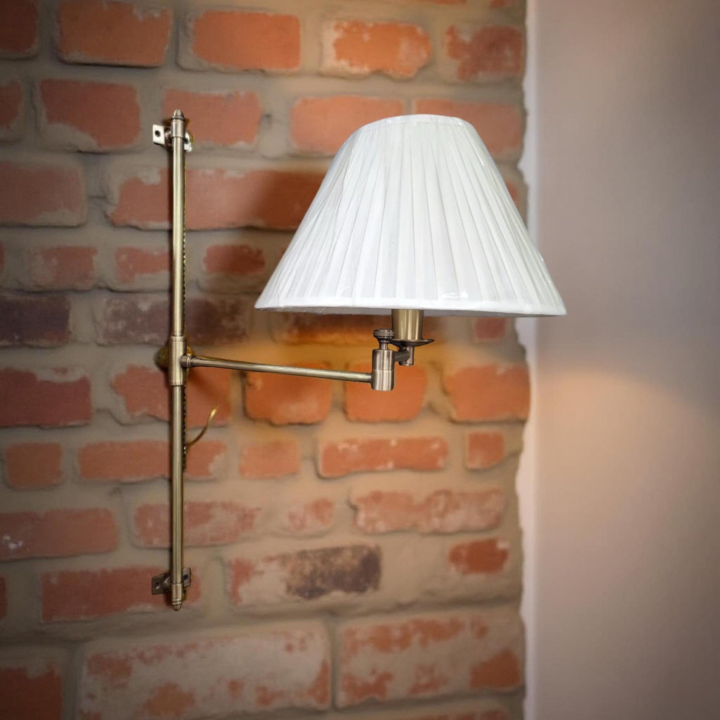 Solid Antique Brass Wall Sconce Industrial Vintage Light | Dining Room | Kitchen Table