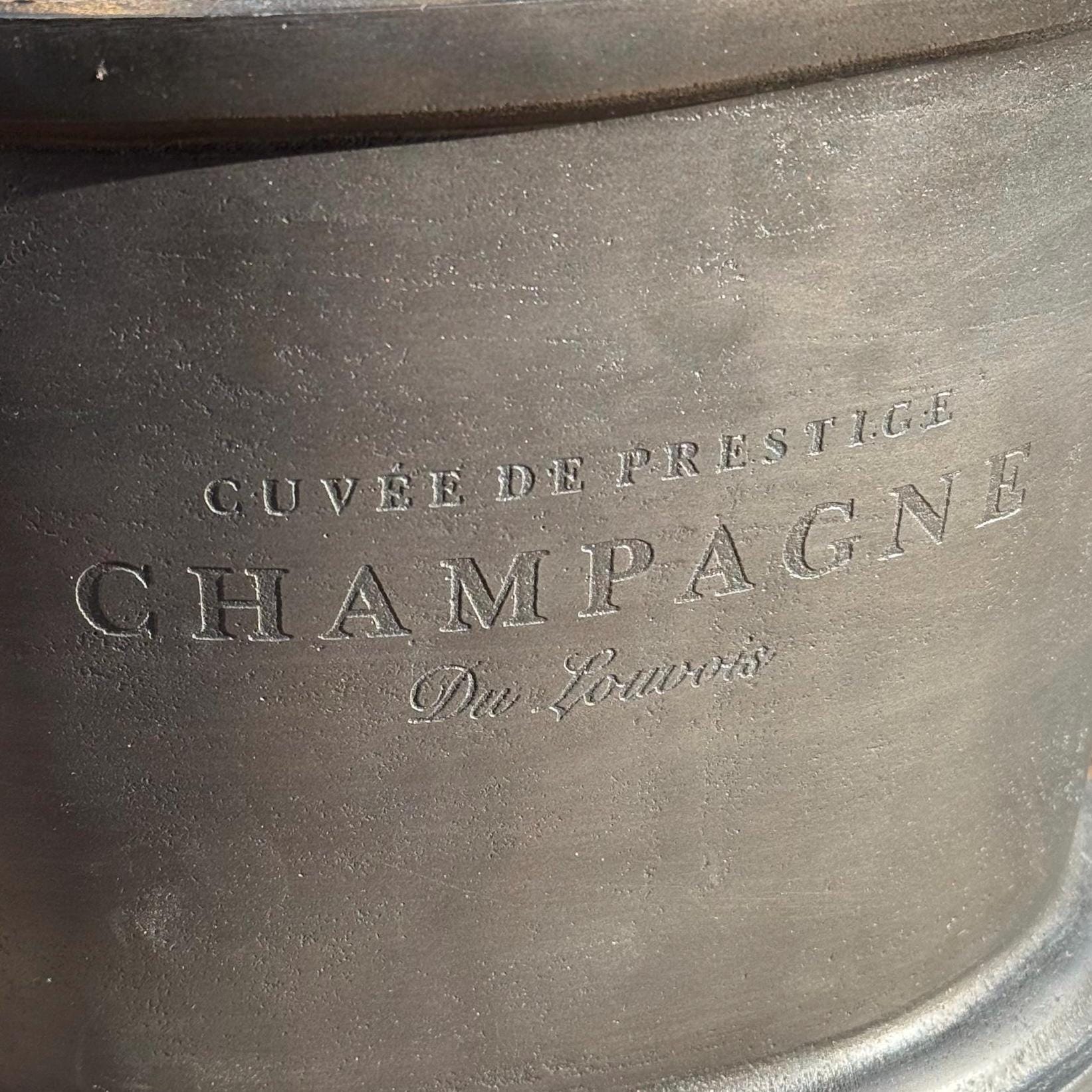 Black Copper ~ Great Gatsby ~ Solid Cast Engraved Champagne Ice Bucket | Wine Cooler