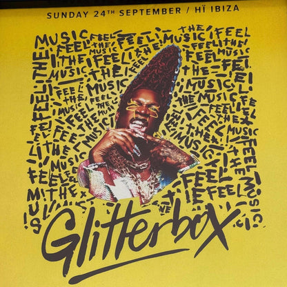 Glitterbox ~ Genuine Hi Ibiza Framed Dj Artwork | Luxury Black Frame