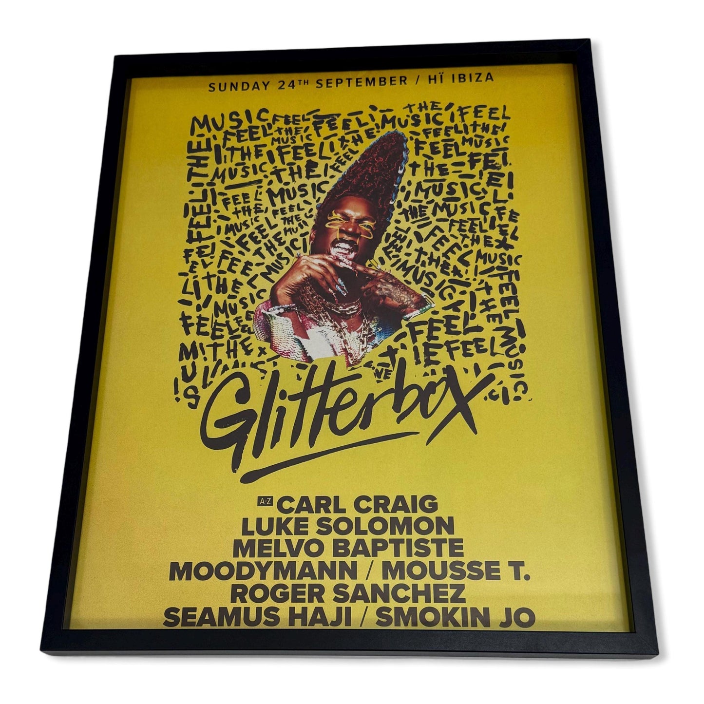 Glitterbox ~ Genuine Hi Ibiza Framed Dj Artwork | Luxury Black Frame
