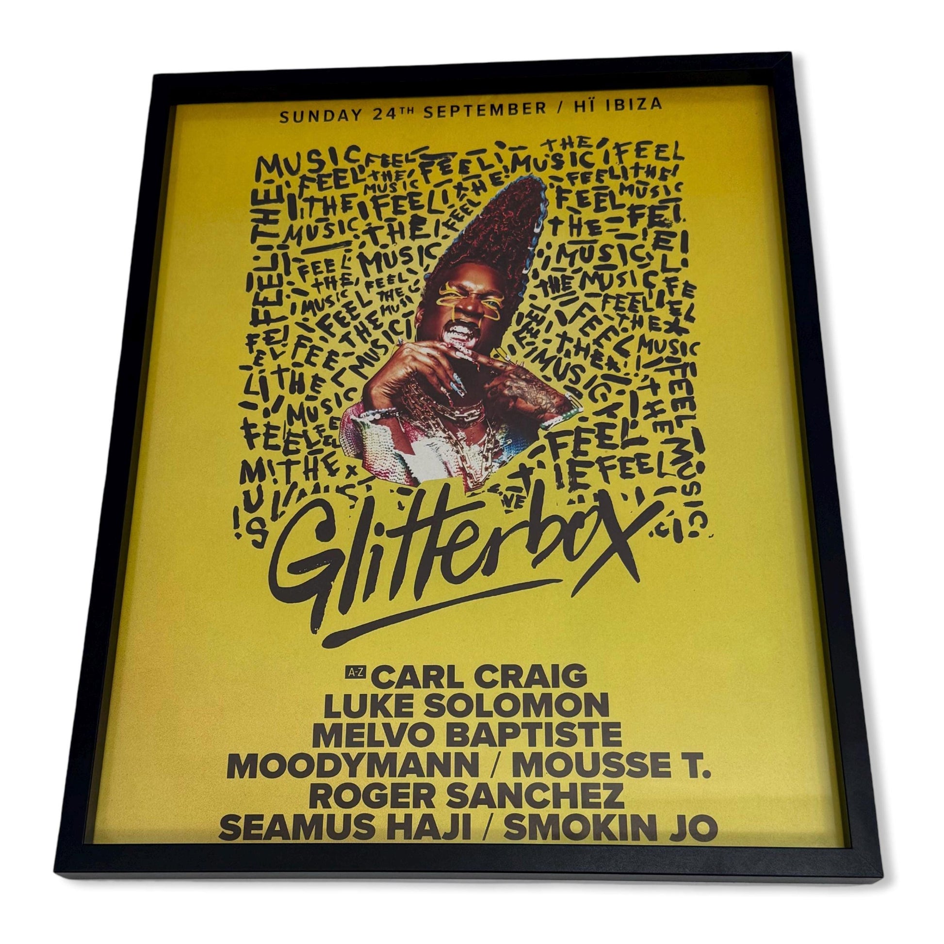 Glitterbox ~ Genuine Hi Ibiza Framed Dj Artwork | Luxury Black Frame