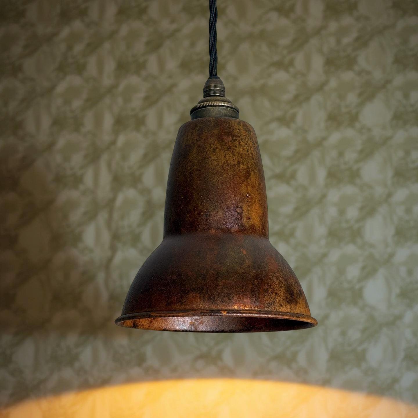 Alby - Rusted Solid Steel Lampshade Pendant Set Light - 6 Inch