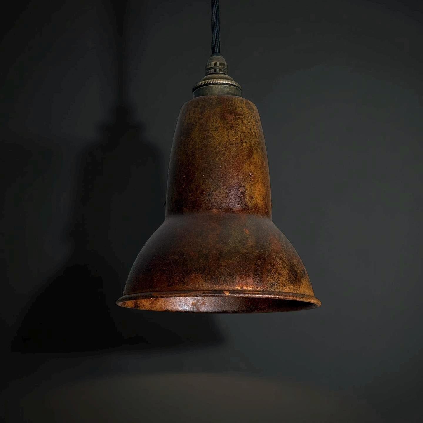 Alby - Rusted Solid Steel Lampshade Pendant Set Light - 6 Inch