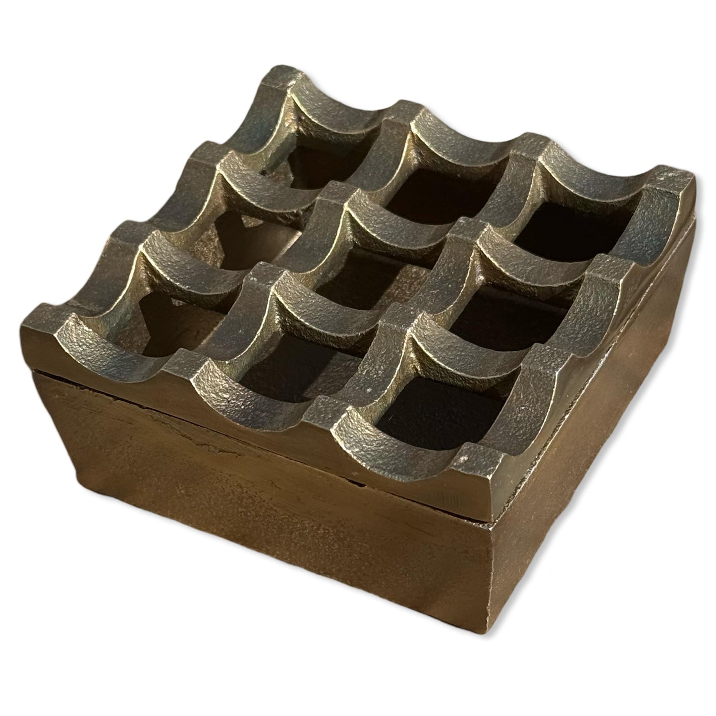 Antique Brass Handcrafted Cast Ashtray - Vintage Style Cigar Holder Ashtray - Heavy Cigarette Ashtray