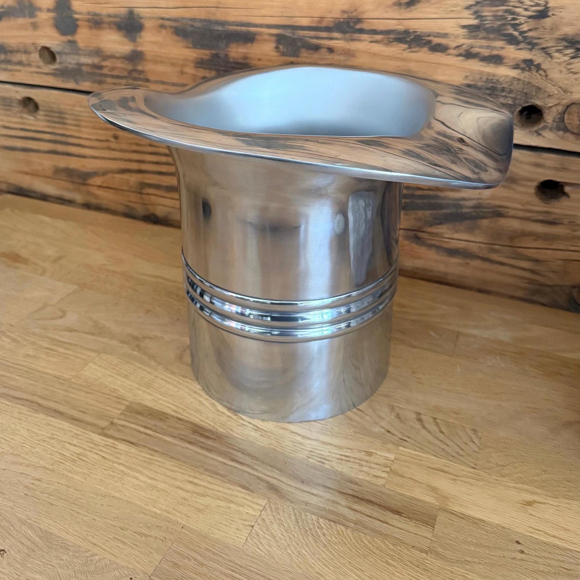 XL Top Hat ~ Solid Cast Engraved Champagne Ice Bucket | Wine Cooler Bath