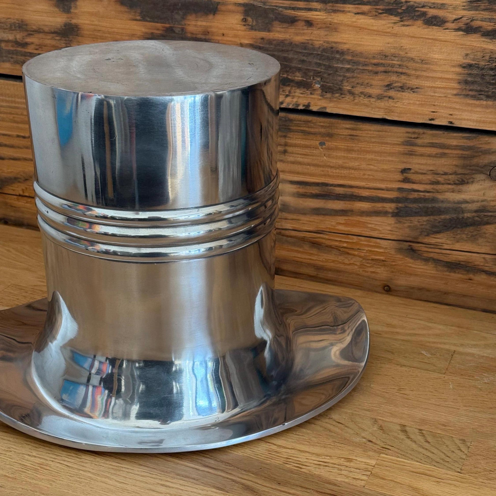 XL Top Hat ~ Solid Cast Engraved Champagne Ice Bucket | Wine Cooler Bath