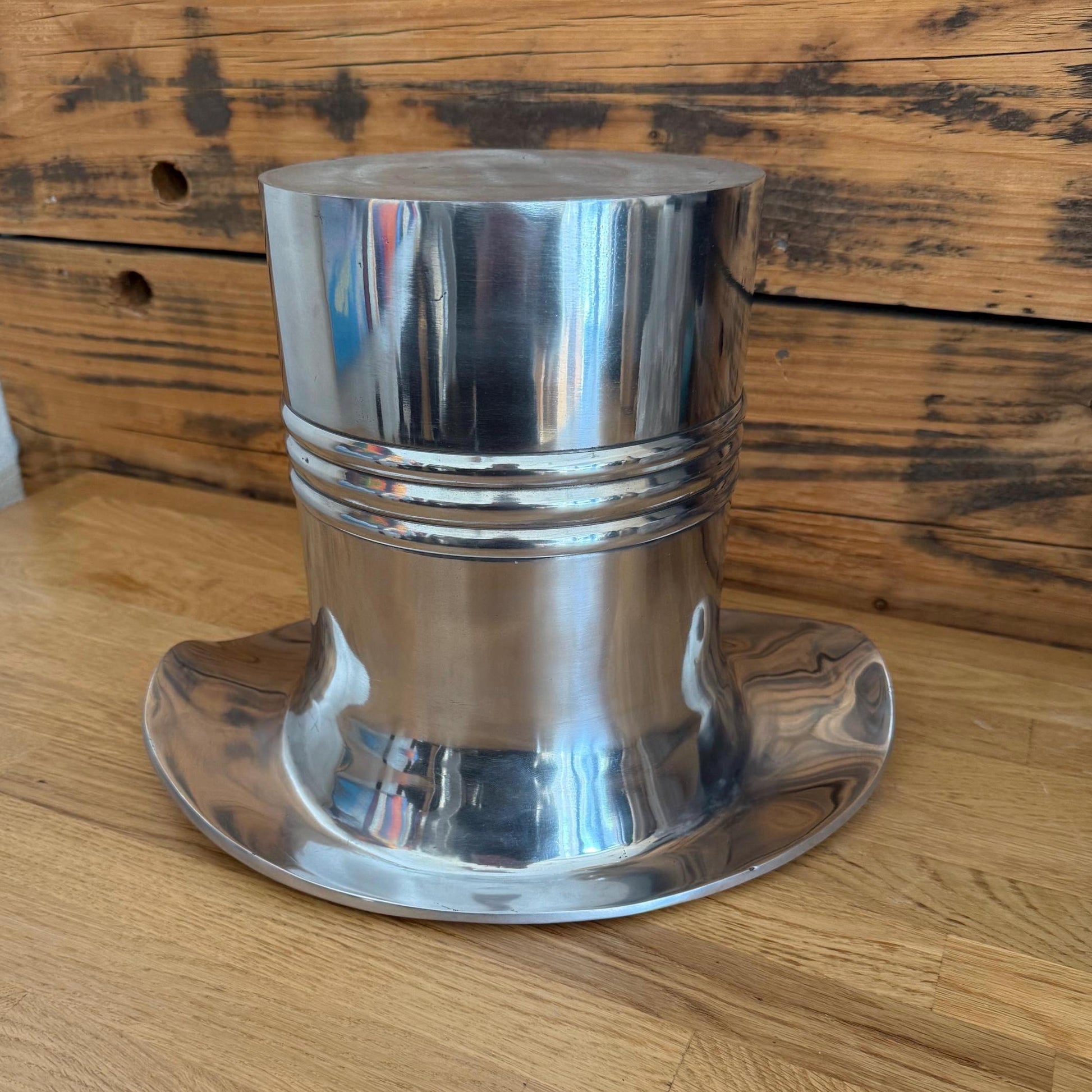XL Top Hat ~ Solid Cast Engraved Champagne Ice Bucket | Wine Cooler Bath