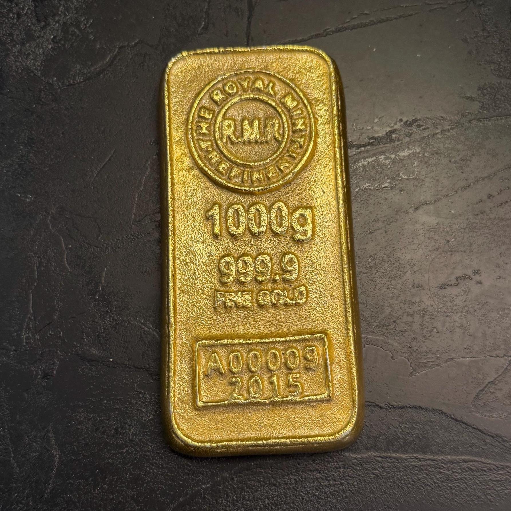 Cast Iron Gold Bar Bullion Paper Weight Door Stop