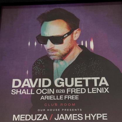 Hï Ibiza ~ David Guetta Genuine Official Framed Dj Artwork Travel Poster | Luxury Black Frame