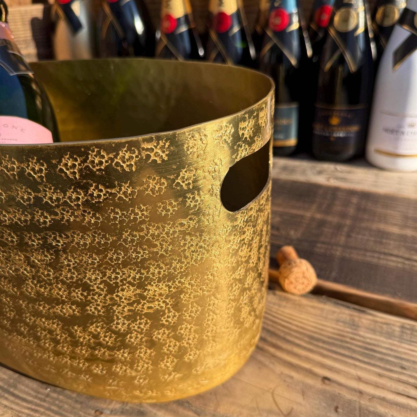 Antique Brass Champagne Ice Bucket | Wine Cooler