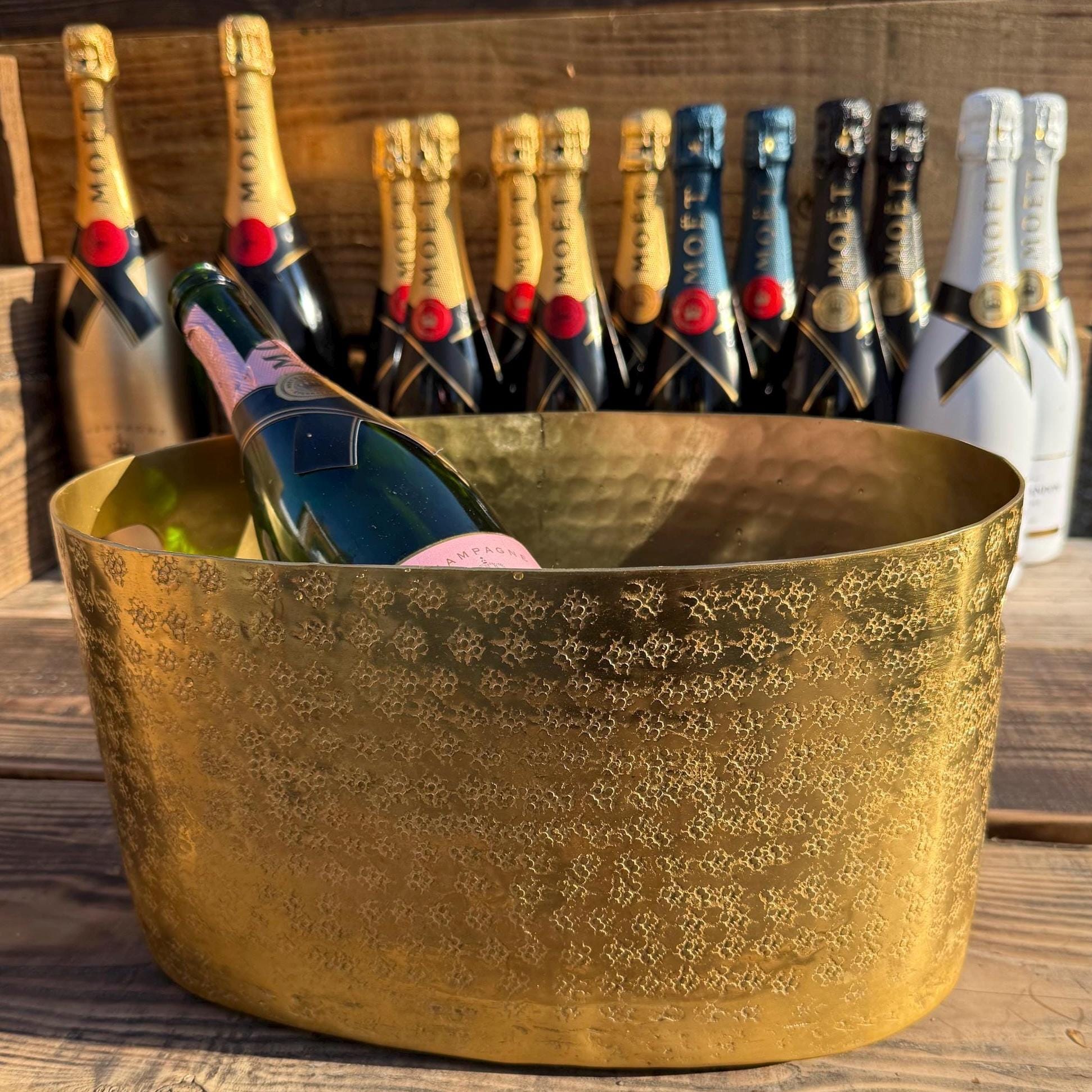 Antique Brass Champagne Ice Bucket | Wine Cooler