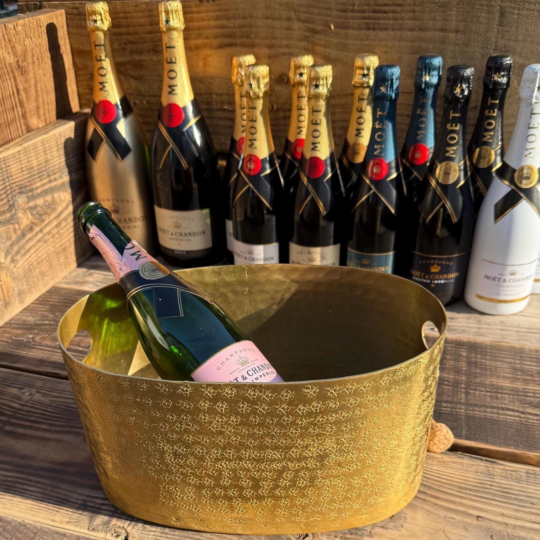 Antique Brass Champagne Ice Bucket | Wine Cooler
