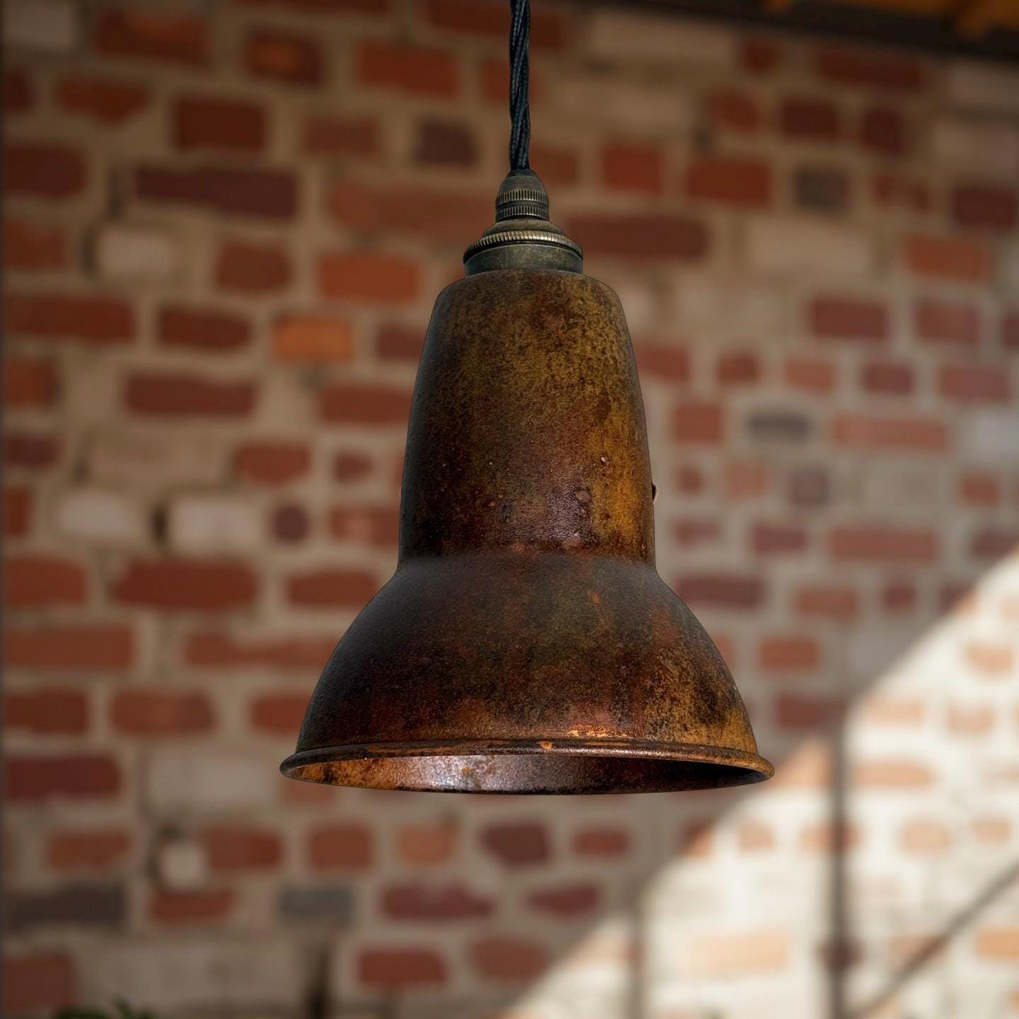 Alby - Rusted Solid Steel Lampshade Pendant Set Light - 6 Inch