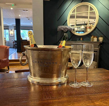 Great Gatsby ~ Solid Cast Engraved Champagne Large Ice Bucket | Wine Cooler Bath