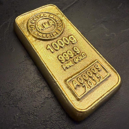 Cast Iron Gold Bullion Bar Paper Weight