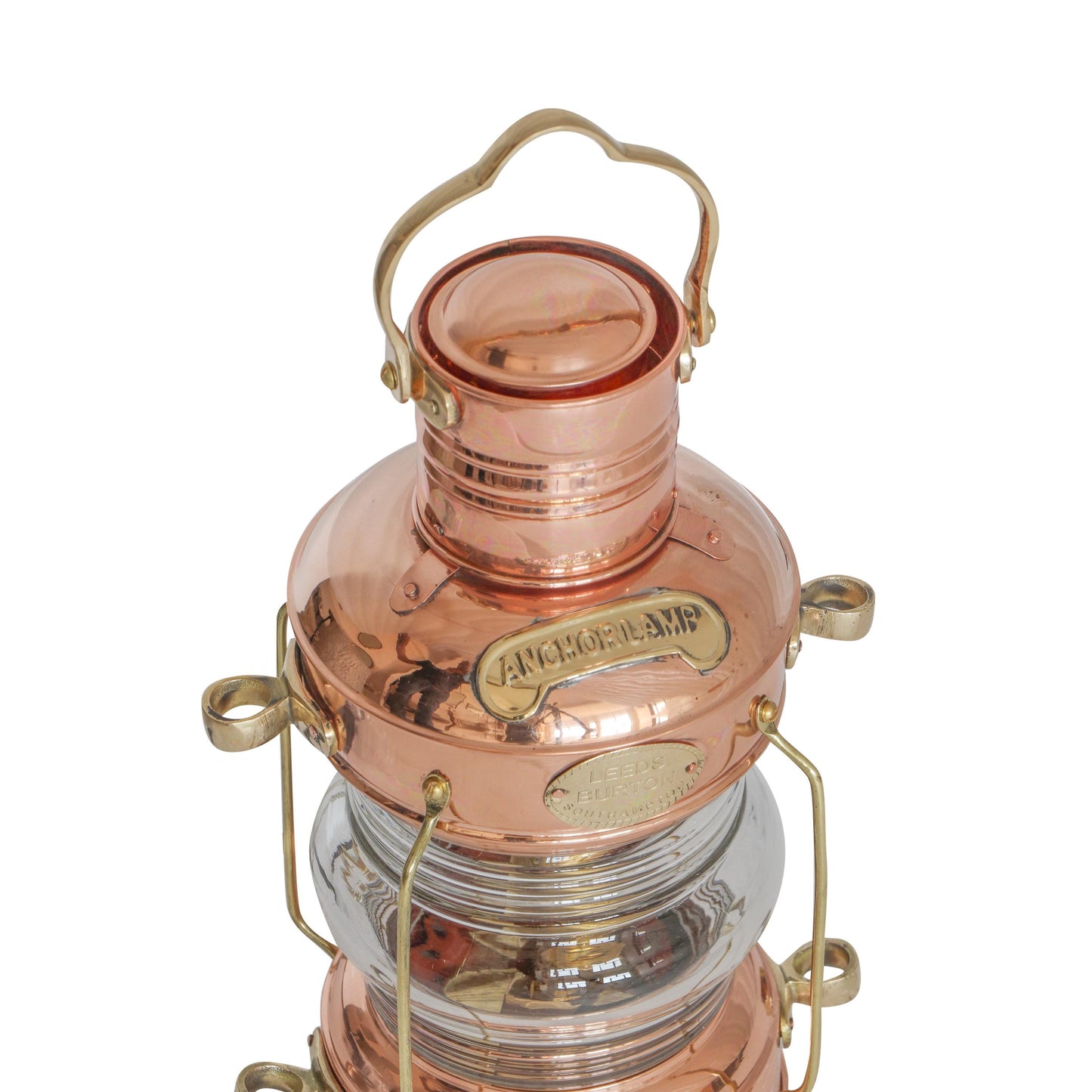 Solid Copper & Brass Anchor Table Lamp Maritime Ship Lantern Boat Light