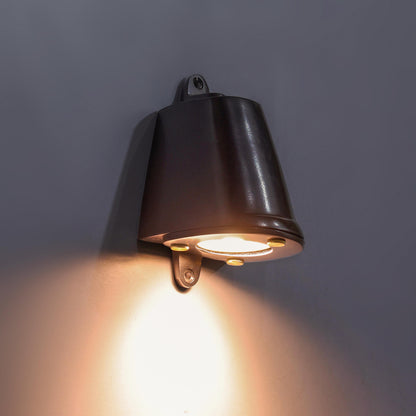 Holt ~ Matt Black Mast Down Wall Light Mains LED Outdoor & Bathroom