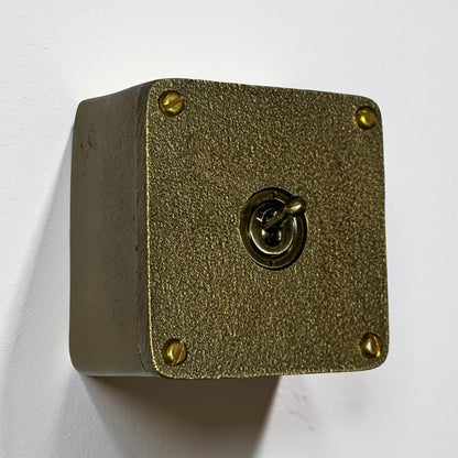 Single Gang Bronze Solid Cast Metal Conduit Light Switch Industrial 2 Way - BS EN Approved Vintage Crabtree 1950’s Style