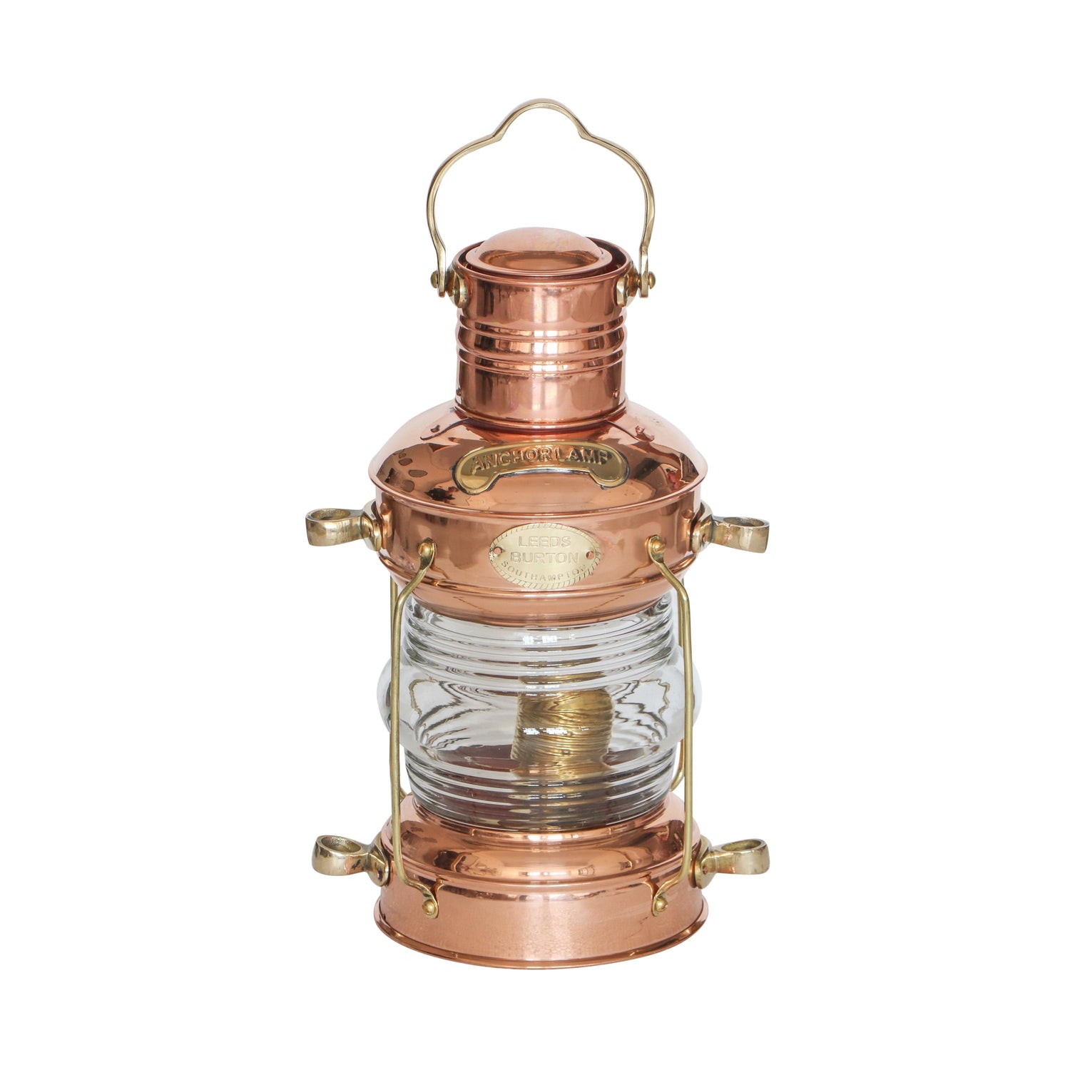 Solid Copper & Brass Anchor Table Lamp Maritime Ship Lantern Boat Light