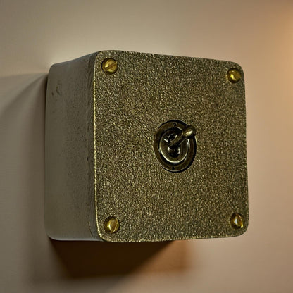 Single Gang Bronze Solid Cast Metal Conduit Light Switch Industrial 2 Way - BS EN Approved Vintage Crabtree 1950’s Style