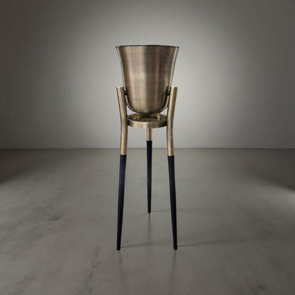 Rocket Champagne & Wine Cooler Antique Brass ~ Floor Standing Ice Bucket
