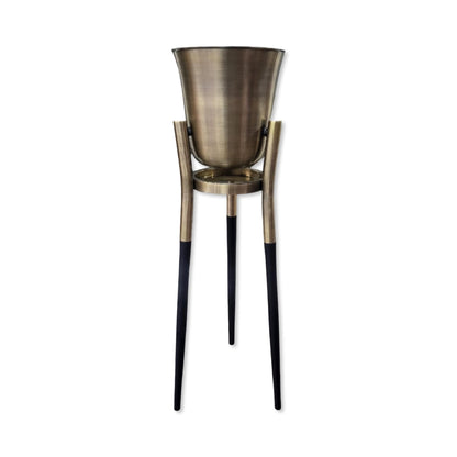 Rocket Champagne & Wine Cooler Antique Brass ~ Floor Standing Ice Bucket