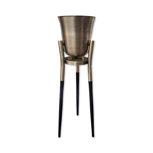 Rocket Champagne & Wine Cooler Antique Brass ~ Floor Standing Ice Bucket