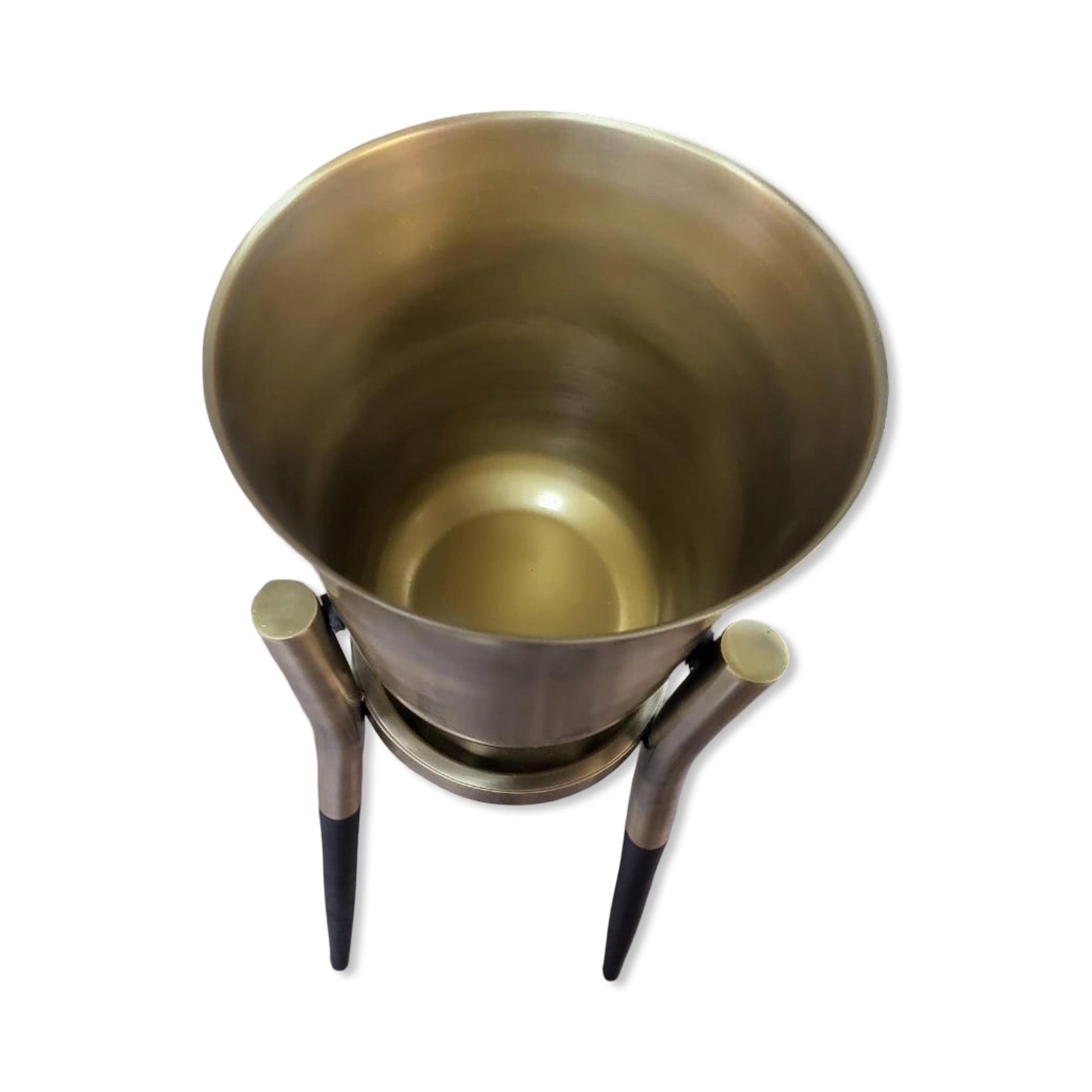 Rocket Champagne & Wine Cooler Antique Brass ~ Floor Standing Ice Bucket
