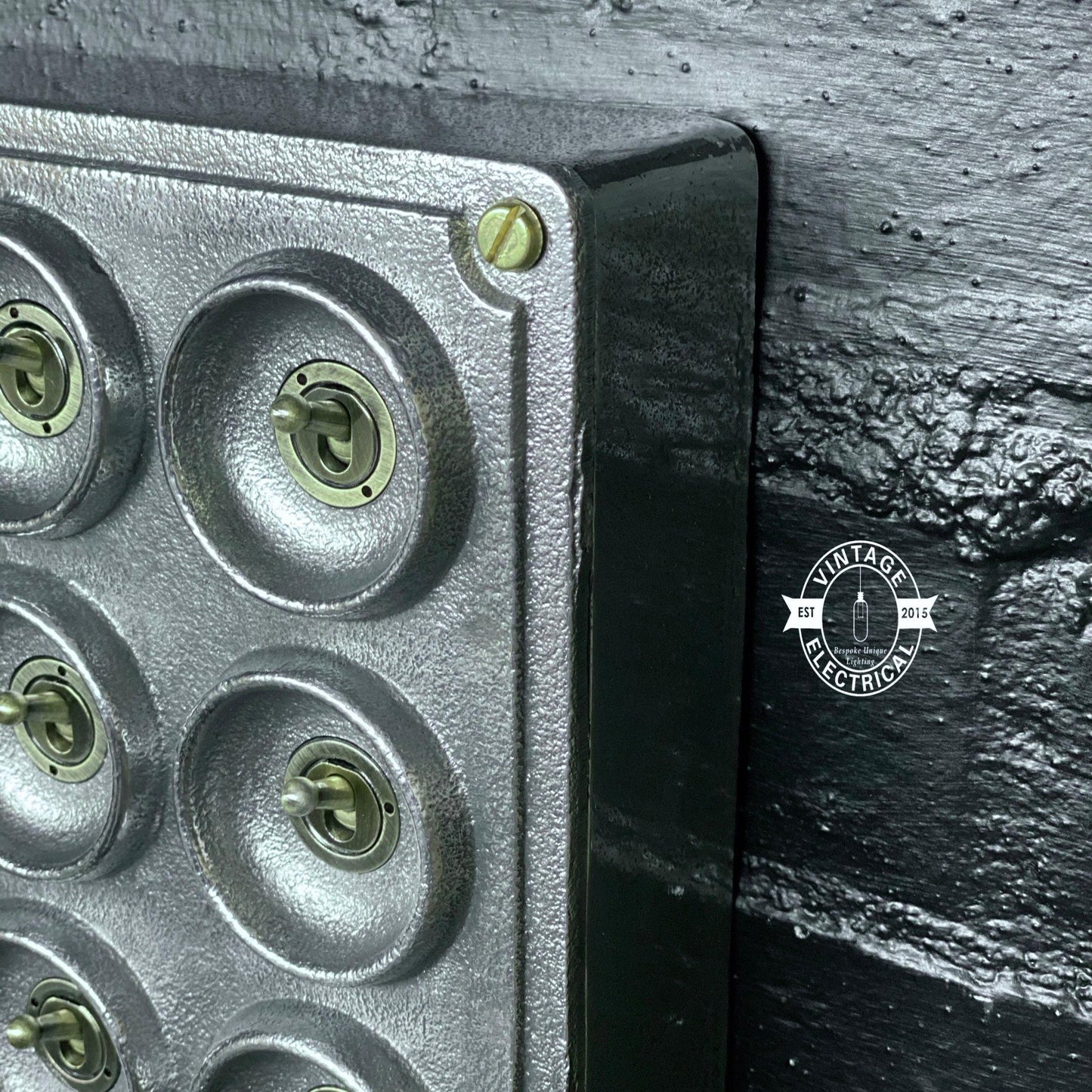 12 Gang 2 Way Galvanised Industrial Toggle Switch Light Panel