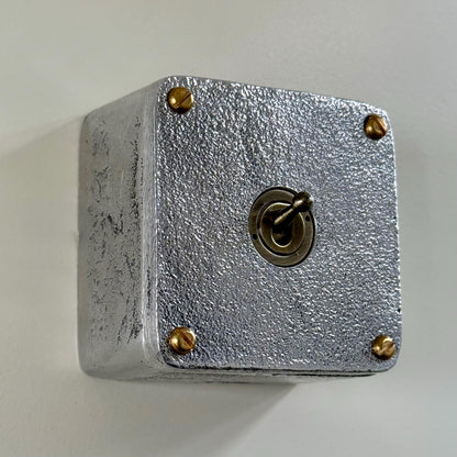 Single Gang Solid Cast Metal Surface Mounted Conduit Light Switch Industrial 2 Way - BS EN Approved Vintage Crabtree