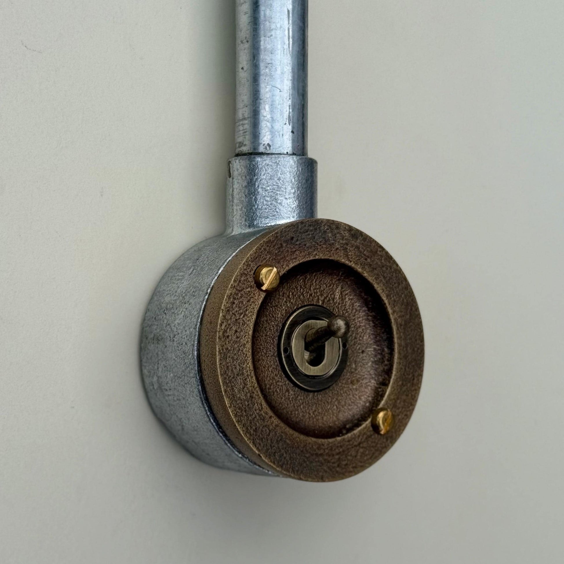 Single Gang Bronze Solid Cast Conduit Metal Light Switch Industrial 2 Way - BS EN Approved Vintage Crabtree 1950’s Style