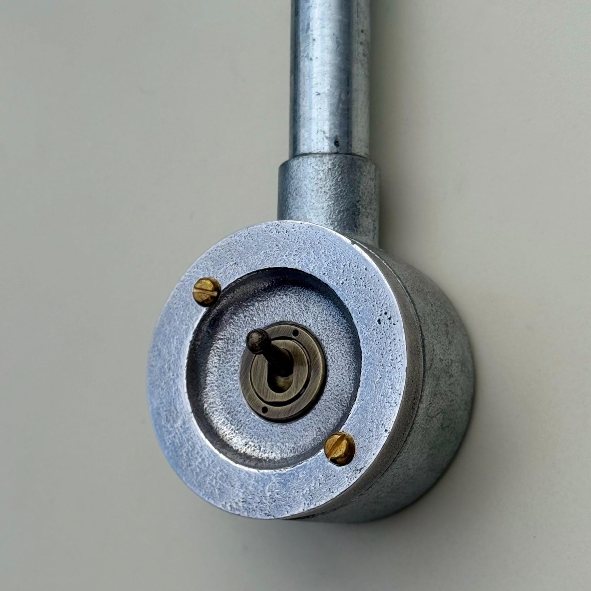 Single Gang Solid Cast Conduit Metal Conduit Light Switch Industrial 2 Way - Vintage Crabtree