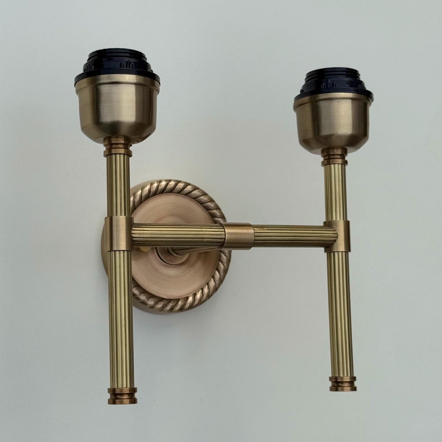 Felbrigg ~ Double Antique Brass Wall Sconce Industrial Vintage Light | Dining Room | Kitchen Table