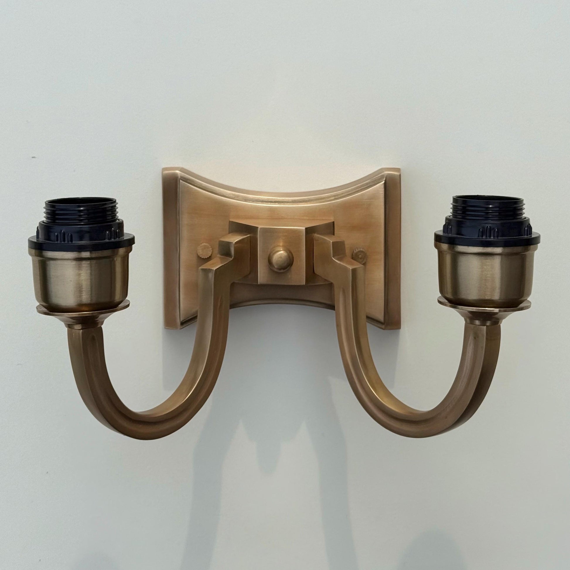 Double Antique Brass Wall Sconce Industrial Vintage Light *Factory Second*