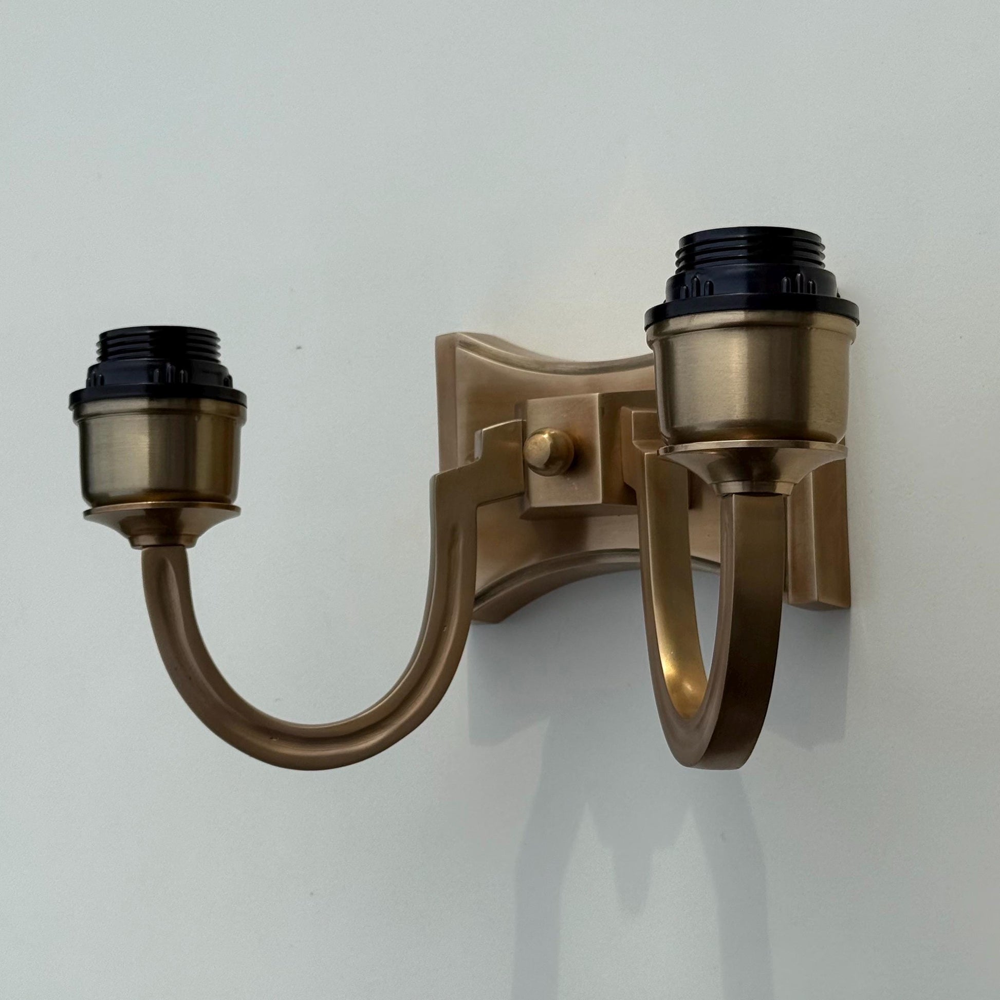 Double Antique Brass Wall Sconce Industrial Vintage Light