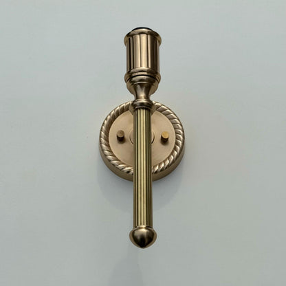 Antique Brass Wall Sconce Industrial Vintage Light | Dining Room