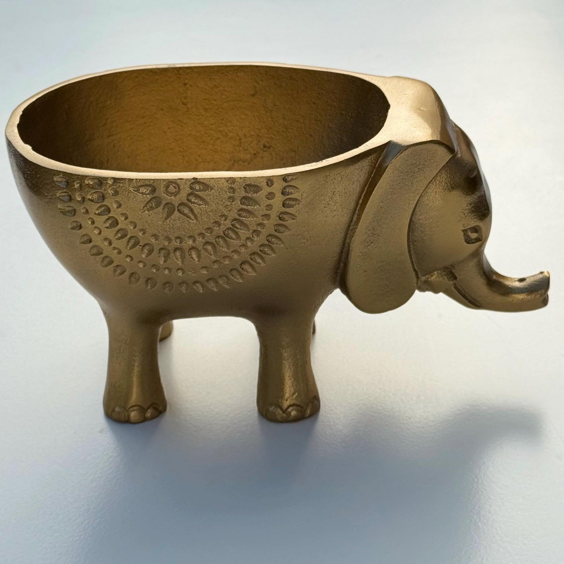 Elephant Planter Solid Cast Brass Metal Plant Pot for Succulents & Plants | Safari Planter