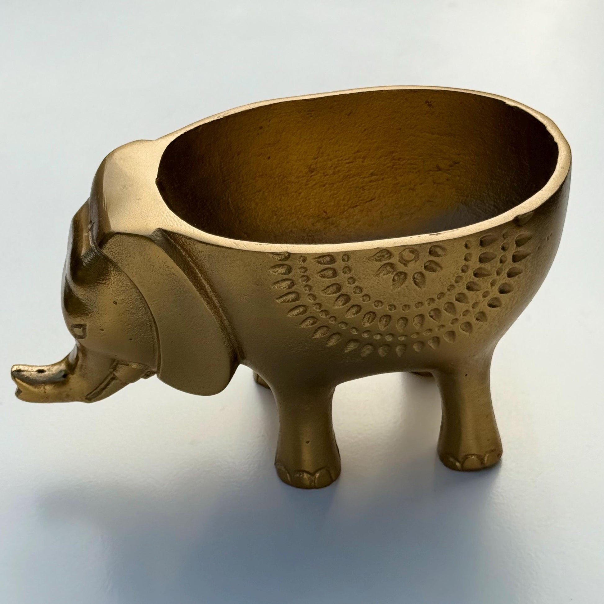 Elephant Planter Solid Cast Brass Metal Plant Pot for Succulents & Plants | Safari Planter