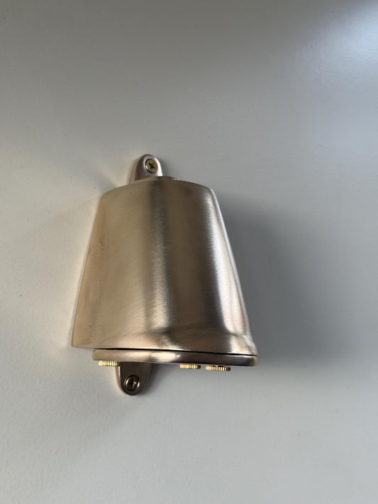 Holt ~ Solid Raw Brass Mast Down Wall Light Outdoor & Bathroom LED Solid Brass | 5 Inch