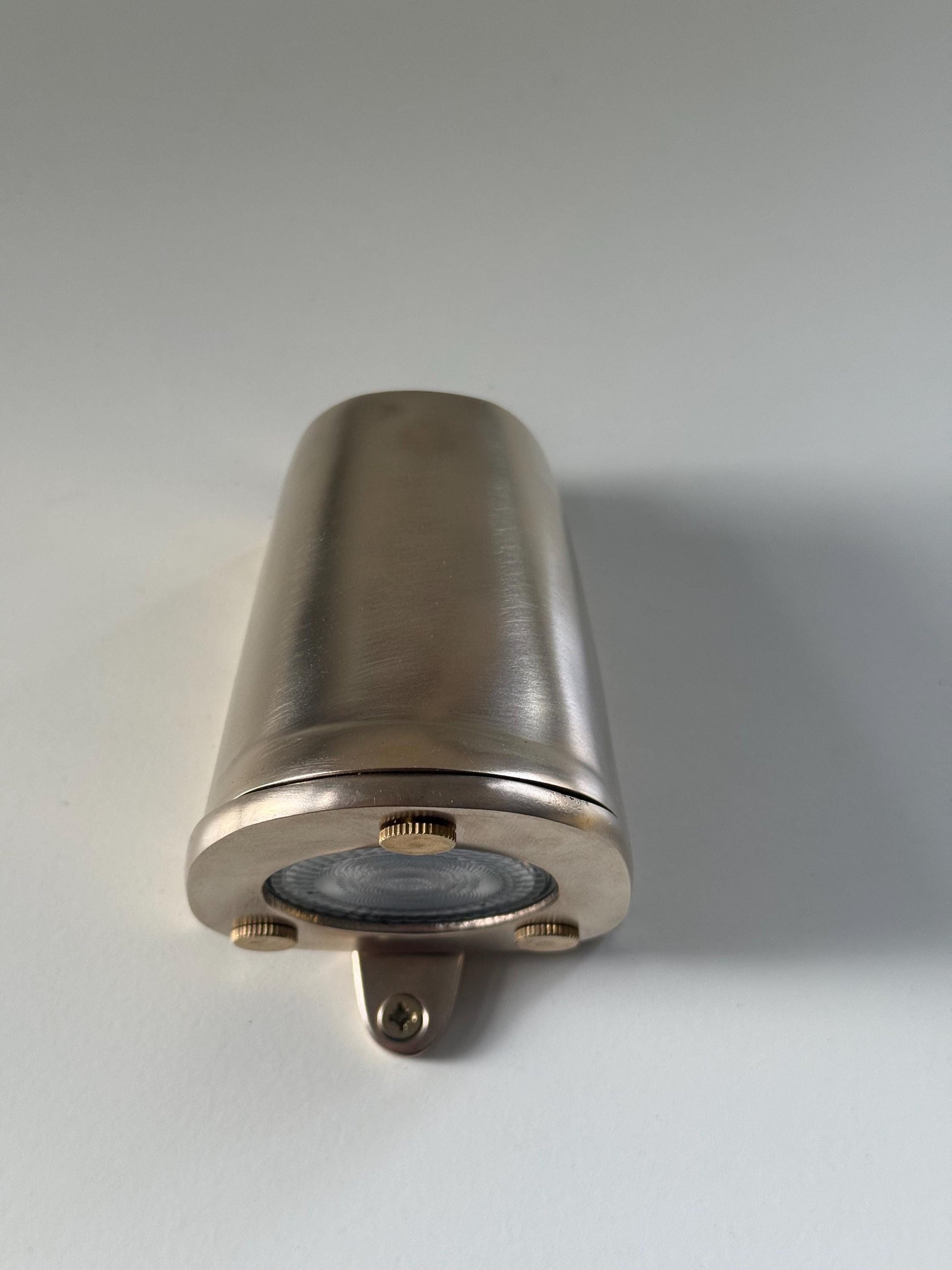 Holt ~ Solid Raw Brass Mast Down Wall Light Outdoor & Bathroom LED Solid Brass | 5 Inch