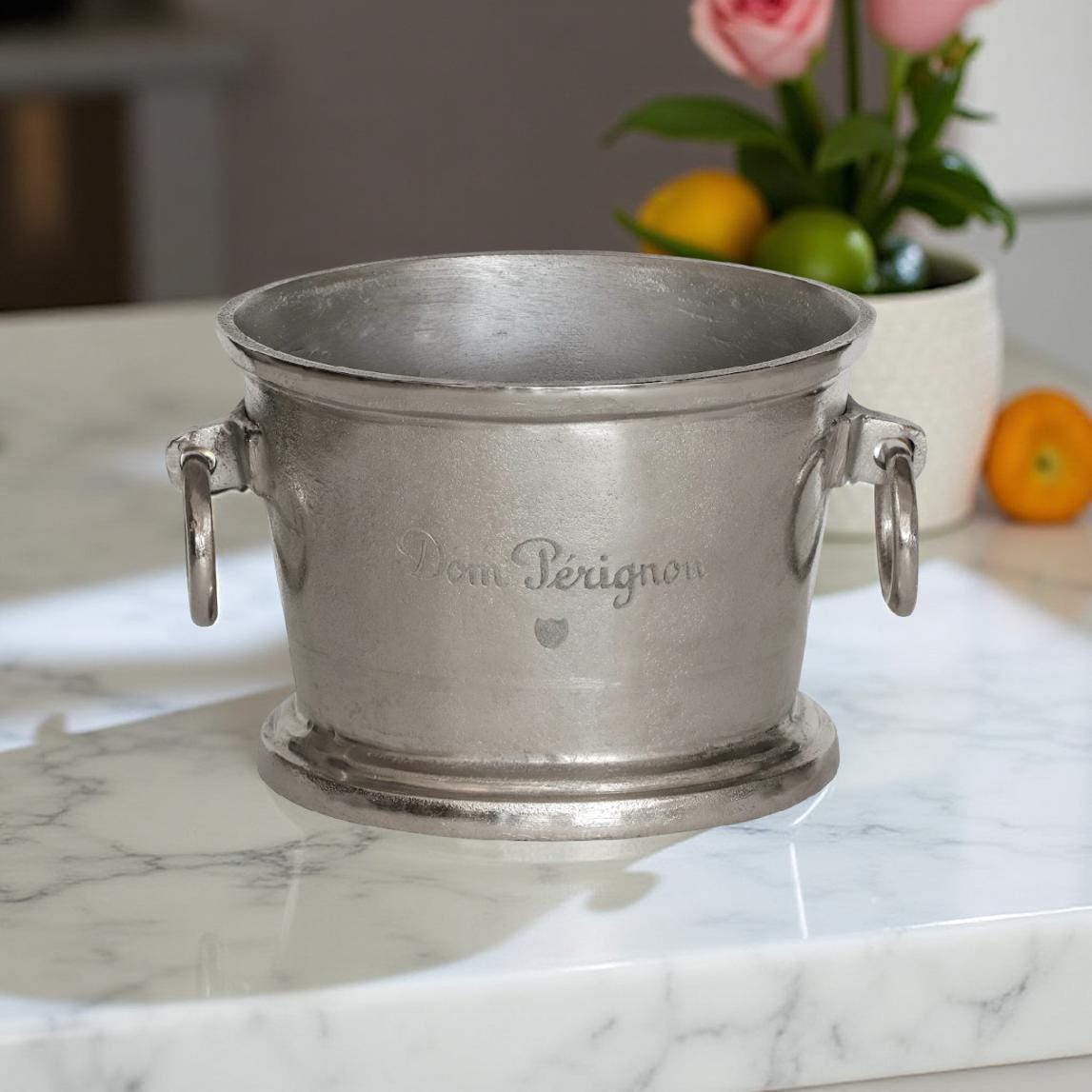 Dom Perignon Great Gatsby ~ Solid Cast Engraved Champagne Large Ice Bucket | Wine Cooler Bath