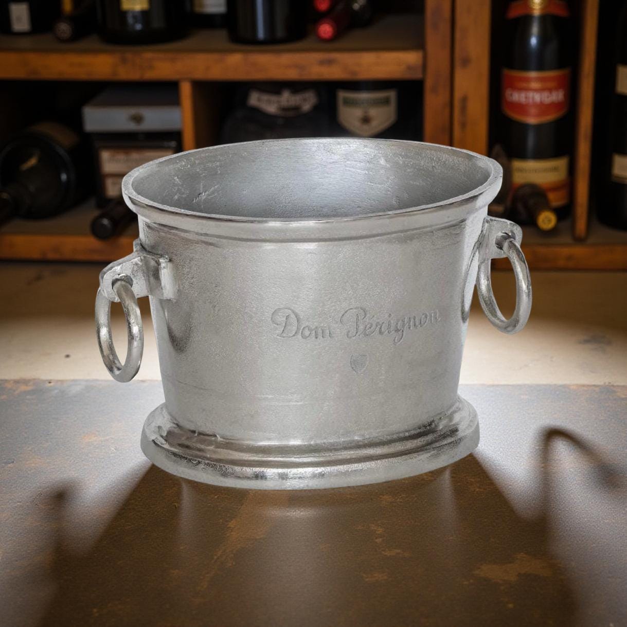 Dom Perignon Great Gatsby ~ Solid Cast Engraved Champagne Large Ice Bucket | Wine Cooler Bath